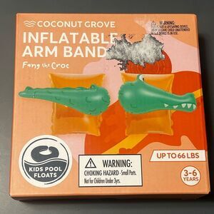 Coconut Grove Inflatable Arm Bands Floaties  "Fang the Croc" (3-6 years)